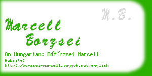 marcell borzsei business card